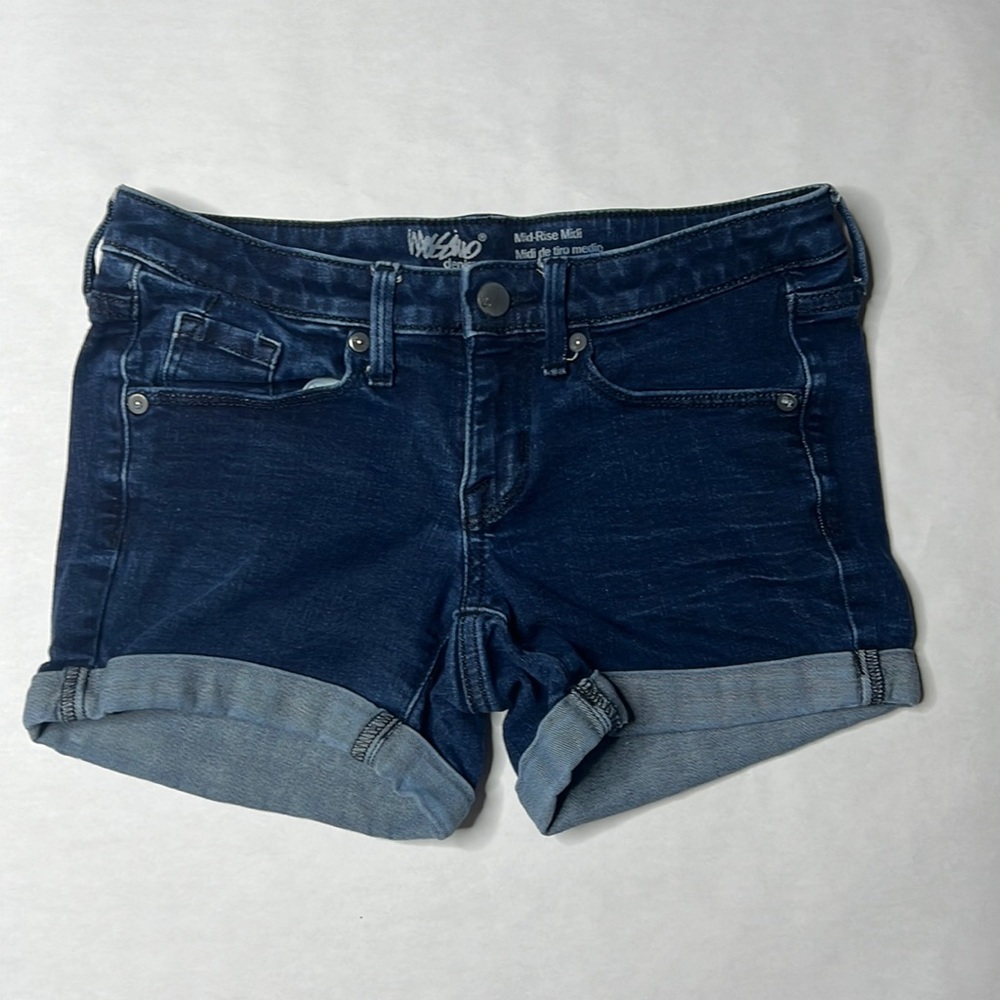 Dark blue jean shorts